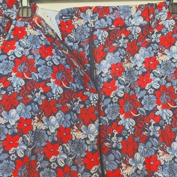 BCBGMaxAzria Dark‎ Navy Multi Allen Slim-Leg Cropped Pants - Picture 9 of 12